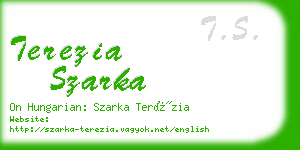 terezia szarka business card